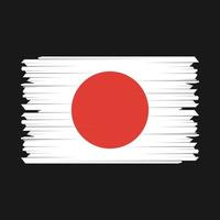 cepillo de bandera de japón vector