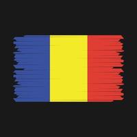 cepillo de la bandera de rumania vector