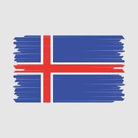 cepillo de la bandera de islandia vector