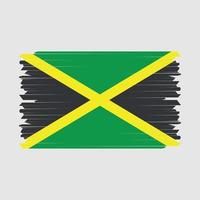 cepillo de bandera de jamaica vector