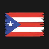 cepillo de bandera de puerto rico vector