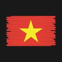 cepillo de bandera de vietnam vector