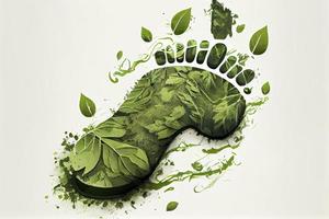 Eco footprint, green energy concept photo