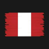 Peru Flag Brush Vector