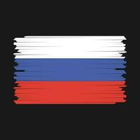 vector de pincel de bandera de rusia