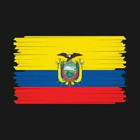 vector de pincel de bandera de ecuador