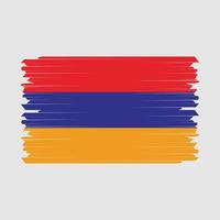 vector de pincel de bandera de armenia