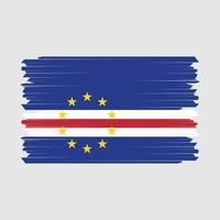 vector de pincel de bandera de cabo verde