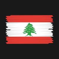 Lebanon Flag Brush Vector