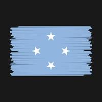 Micronesia Flag Brush Vector