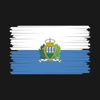 vector de pincel de bandera de san marino