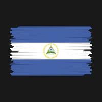 Nicaragua Flag Brush Vector