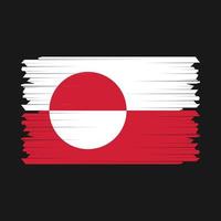 Greenland Flag Brush Vector