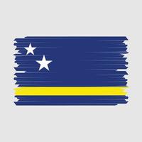 Curacao Flag Brush Vector