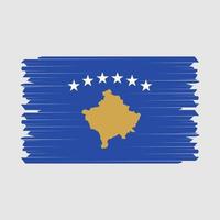 Kosovo Flag Brush Vector