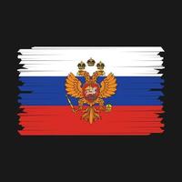 vector de pincel de bandera de rusia