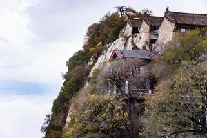 Huashan mountain. The highest of China five sacred mountains, called the West Mountain,well known for steep trails, breath-taking cliffs and grand scenery photo