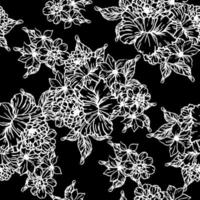 Abstract elegance seamless pattern with floral background vector