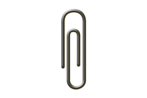 Silver clip isolated on a transparent background png