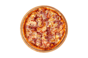 Meats pizza isolated on a transparent background png