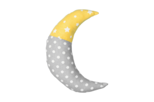 Gray moon cushion isolated on a transparent background png