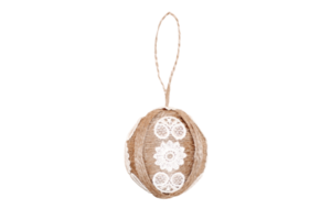 Brown christmas ball isolated on a transparent background png