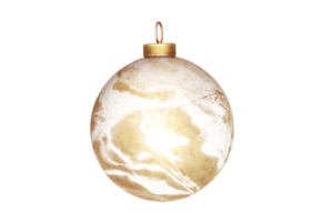 Gold christmas ball isolated on a transparent background png