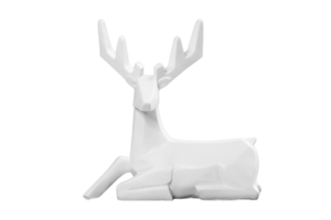 White reindeer isolated on a transparent background png