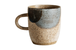 Beige mug isolated on a transparent background png