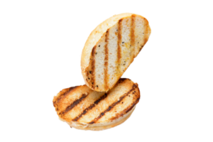 Slices of toast bread isolated on a transparent background png