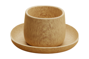 Beige Teller und Tasse isoliert auf ein transparent Hintergrund png