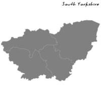 alto calidad mapa metropolitano condado de Inglaterra vector
