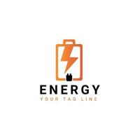 energía logo diseño vector