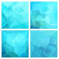 Set of Abstract Triangle Polygonal Backgrounds vector