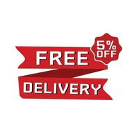 Free Home Delivery, Free delivery banner design, Vector illustration