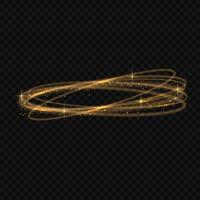 Vector circle golden light tracing effect