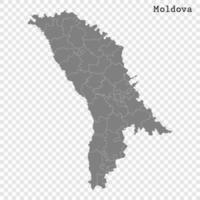 High quality map with borders vector