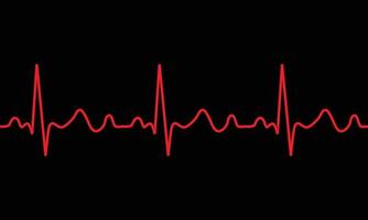 heartbeat icon. ECG Pathology Trace vector