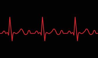 heartbeat icon. ECG Pathology Trace vector