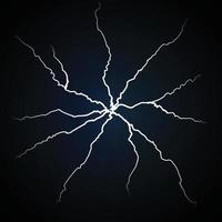 Electric flash of lightning. vector