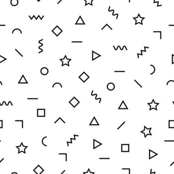 Abstract memphis style seamless pattern vector