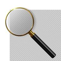 3D Realistic Magnifying Glass vector