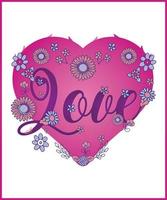 Flower Ornament Heart Love t-shirt 2023 vector