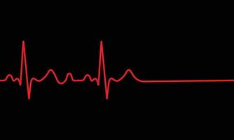 heartbeat icon. ECG Pathology Trace vector