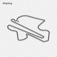 grand prix race track vector