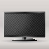 Flat led monitor of computer or frame isolated vector