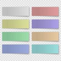 Set of sticky note or Office paper sheet vector