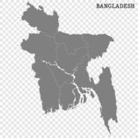 High quality map with borders vector