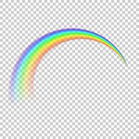 Rainbow isolated on transparent background vector