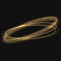 Vector circle golden light tracing effect